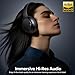 Hybrid Active Noise Cancelling Headphones Wireless, 120Hrs Playtime, 6 ENC Clear Mic, Over Ear Bluetooth Headphones with Hi-Res Audio Comfort Earcup Foldable ANC Headphone for Travel Game Home Office