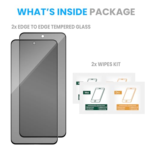 Image of FIRST MART Privacy Tempered Glass for OnePlus Nord CE 6 Lite, 2 Pack | Anti-Spy 9H Screen Protector, Edge-to-Edge, Case-Friendly, Scratch Resistant, Bubble-Free