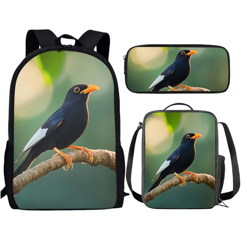 THKVSV Sac à dos pour enfants avec boîte à déjeuner...