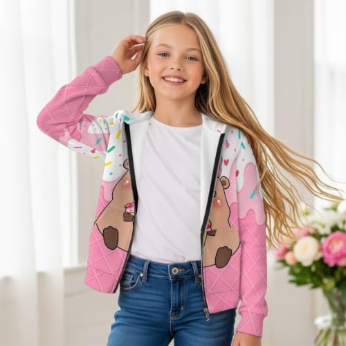 Image of Biyejit Kids Novelty 3D Graphic Printed Hooded Sweatshirt