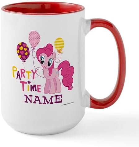 CafePress Custom Personalized MLP Pinkie Pie Party Time Personalized Large Mug 15 oz (444 ml) Ceramic Coffee Mug