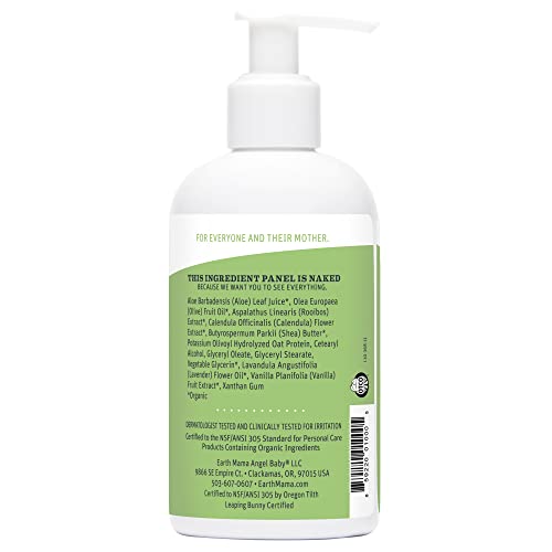 Earth Mama Calming Lavender Baby Lotion | Nourishing Organic Calendula + Rooibos For Sensitive Skin, 8 Fl Oz #TOP2