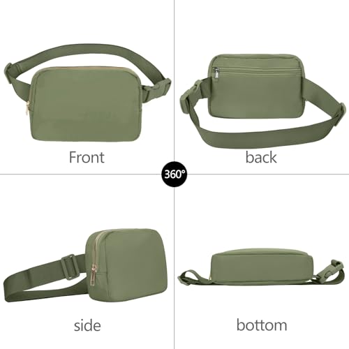 Image of VOROLO Fanny Pack For Women And Men Crossbody Bag Belt Bag Khaki Green