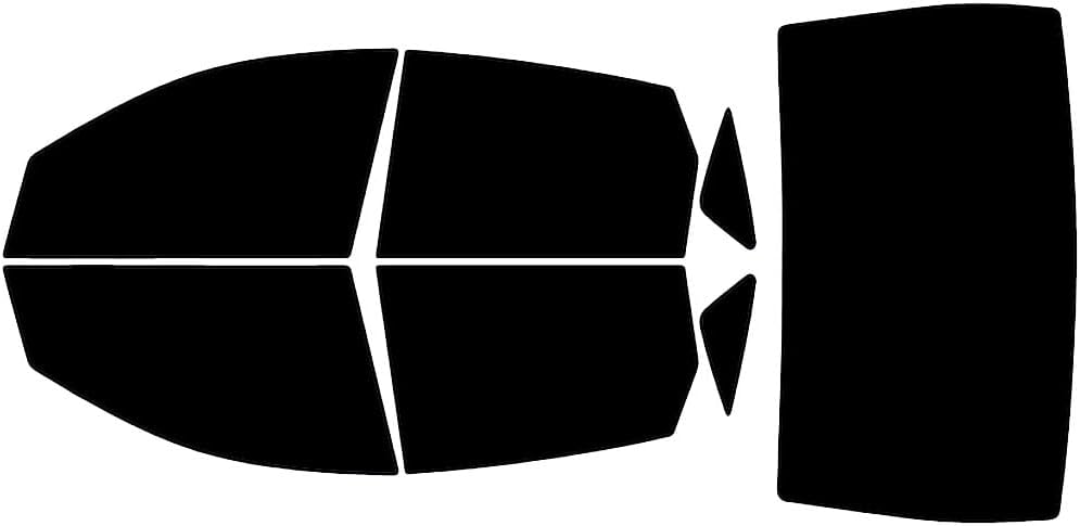Rvinyl Window Tint Kit Compatible with Ford Focus 2000-2007 Sedan - Black 5% - Single Ply No Bubble Film - Do it Yourself Vehicle Complete Precut Kit