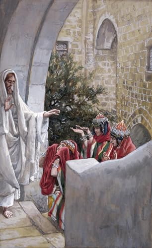 Lienzo La curación de la hija cananea de Jacques, el regalo artístico de 60x90cm