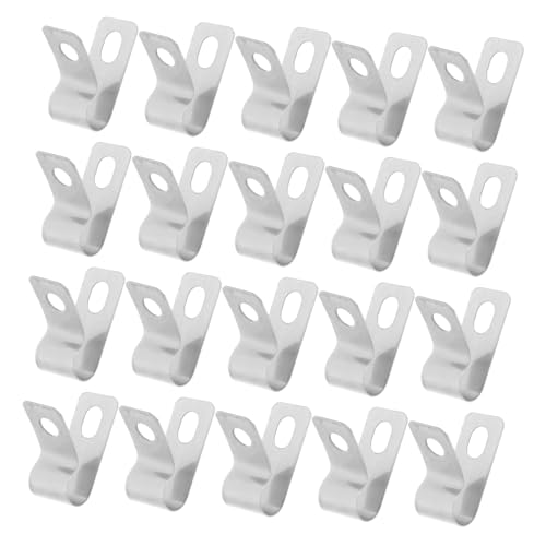 Operitacx 20piezas Clip De Alambre De Acero Inoxidable Para Luces De Cuerda Unidades Soporte Para Cable Ethernet y Luces De Exterior
