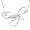 JOELLE JEWELRY Sterling Silber Namenskette Personalisiert Damen Halskette mit Namen 18K Rosegold/Gold vergoldet Fashion Schmuck Geschenk für Freundin, Mutter, Schwester
