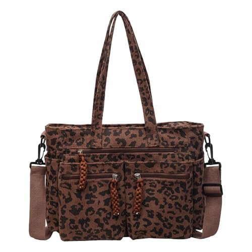 Sac à bandoulière léopard grand volume pour organiser vos affaires de travail