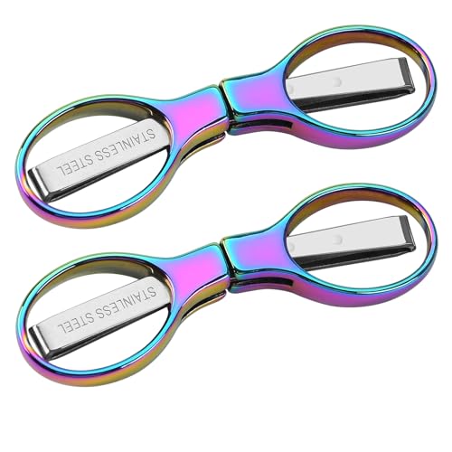 Friker Folding Scissors Portable Telescopic Cutter Pocket Badge Scissors