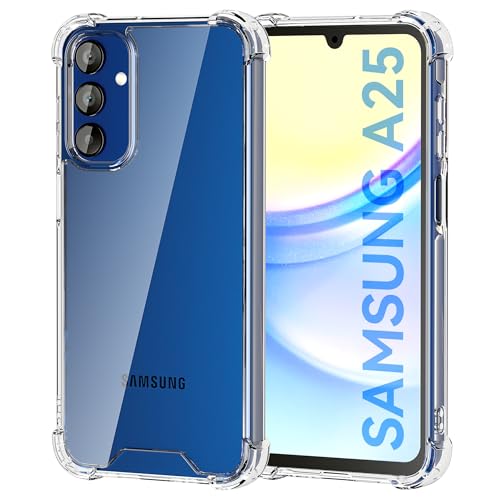 jaminben for Samsung Galaxy A25 Case, Clear Shockproof Protective Samsung A25 Phone Cases, Transparent Cover for Samsung Galaxy A25 5G