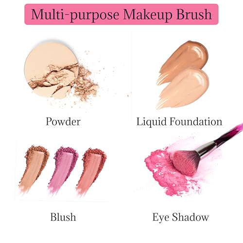 Lizzy 10pc 3D Mermaid Makeup Brushes | Lovely Gradual Cosmetic Brushes for Eyeshadow, Eyeliner, Blush, Blending, Eyeliner, Small Lip, Shader Brush (Rose Gold) - Image 2