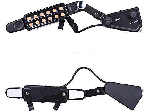 Joinsi 12 Soundhole Guitar Pickup Acoustic Electric Transducer For Acoustic Guitar Magnetic Preamplifier With Picks, Cable Length 10 Ft #TOP4