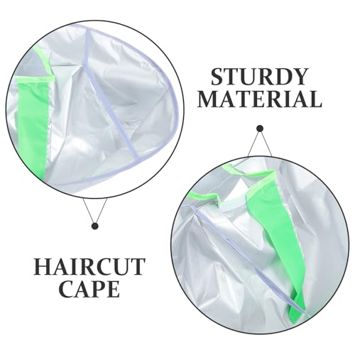 Capa para cortar cabello Baluue tamaño mediano con panel frontal verde miniatura 3
