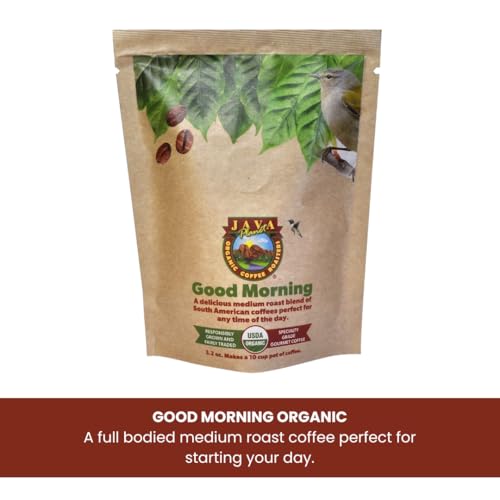 Java Planet, Coffee Gift Basket Sampler Set, for Coffee Lovers: Low Acid Organic Beans: Whole Bean, Mold-Free & Stomach Friendly - Arabica Gourmet, 1.32 LBs (19.2 oz) packaged in 6 Bags Each 3.2 oz