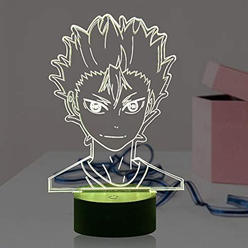 Jinlycoo Nishinoya Yuu Night Light Figure 3D Anime Led Lava Mood Lamp Shoyo Hinata Night Light for Kids Child Boys Sleep Bedroom Home Party Decor 16 Colors Remote Control Birthday Xmas Gift