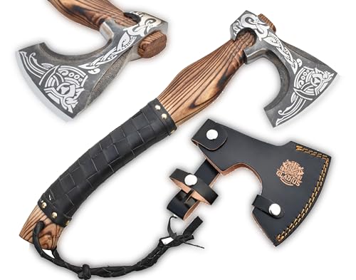 GLADIUS CRAFTS | Exquisite Handmade Viking Axe - Ideal for Collectors & Enthusiasts | Authentic, Artisan-Crafted | Medieval Styled Axe with Durable and Robust High Carbon Steel (GC-AX12)