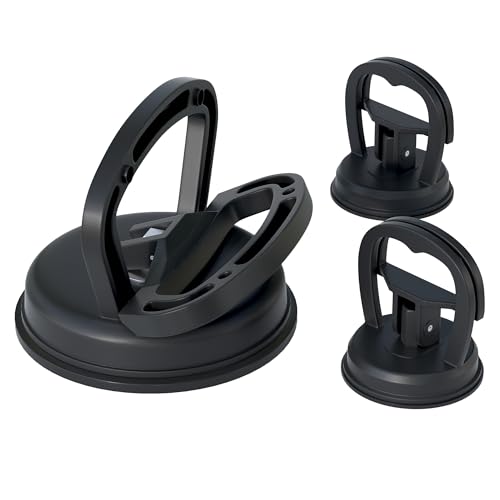 FIVEPEARS Car Dent Puller Kit?3PCS Car Dent Sucker Remover (1 Large + 2 Small)?Suction Puller for Car Dent Used for Car Dent Repair, Glass, Screen and Other Items Handling(Orange, Black, Yellow)