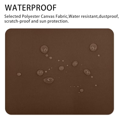 Gheeidau Canvas Repair Patch 9×11 Inch 3Pcs Waterproof Self-Adhesive Fabric Repair Patch for Tents,Boat Cover,Pop Up Canopy,Patio,Bags,Car Seats,Sofas,Furniture Cover(Brown)