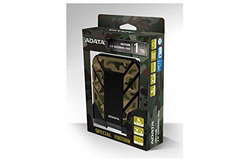 Image of ADATA HD710M 1TB USB 3.0 Waterproof /Dustproof /Shock-Resistant External Hard Drive, Camouflage (AHD710M-1TU3-CCF)