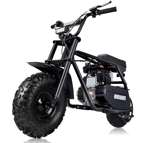HOVER HEART Mini Bike, Gas Dirt Bikes for Adult, Pit Bike Gas Powered Kids Mini Dirtbike for Kids 8-14, 99cc 4 Stroke MiniBike Motorcycle, Max Speed 28 Mph, Max Load 175 Lbs (Black)