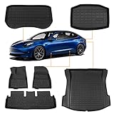 Bomely Fit 2021 2022 2023 Tesla Model 3 Floor Mats Trunk Mats Frunk Mat Rear Storage Trunk Liner TPE