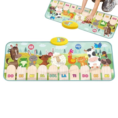 Tapis de piano pour bébé au sol : jeu sensoriel et éveil musical interactif pour la crèche