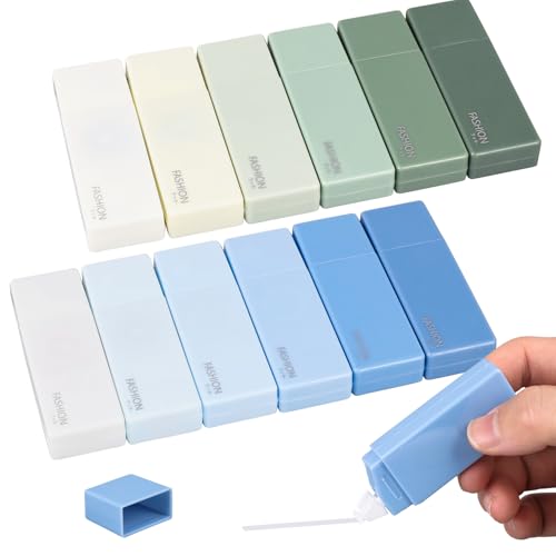 Fzyisw Korrekturroller Set, 12 Stück Buntes Correction Tape mit Farbverlauf, Mini Korrekturband für Kinder, Studenten und Büroangestellte, Ideal für Schulsachen und Büroarbeiten (bunt-2)