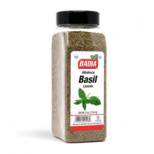 Badia Basil Leaves 4 oz – Dried Sweet Basil Herb