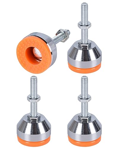Tycoonest 4 PCS M8xThread 50xBase 40 Leveling Feet Adjustable Carbon Steel Machine Feet Heavy Duty Furniture Leveler for Furniture,Table