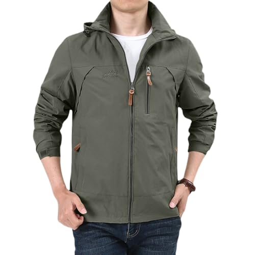 TOFOTL Regenmantel Militar Cortavientos Softshell Chaqueta Militar Hombre Jacket Chubasquero Desechable Ultraligero Ropa Caza Golf Auténtico M65...