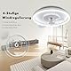 AOEH Deckenventilatoren Mit Beleuchtung LED Dimmbar Deckenlampe Mit Ventilator 6 Wind Modern Runde Leise Fan Deckenleuchte Mit Fernbedienung,47w Weiß Deckenventilator Für Schlafzimmer Wohnzimmer,40cm