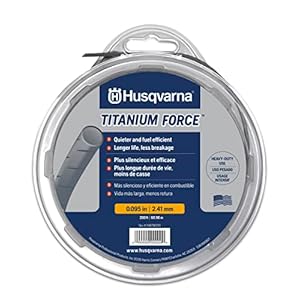 Husqvarna Titanium Force 0.095-Inch, 140-Foot Spooled String Trimmer Line, Professional Grade Copolymer Weed Eater Line