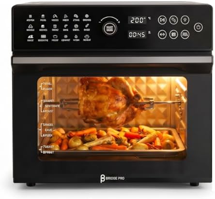 Bridge Pro 30 Litre Air Fryer Oven 1800W with Rotisserie Accessor...