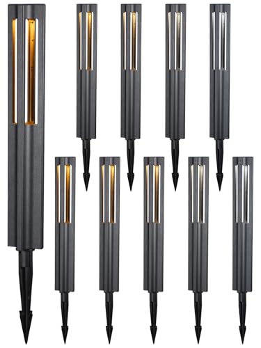 LEONLITE 5CCT 10-Pack Low Voltage Landscape Pathway Lights, Update 1800K2700K3000K4000K5000K Selectable, LED Bollard Path Light, 3W Outdoor Landscape Lighting for Driveway, Aluminum, 12-24V, ETL, IP65