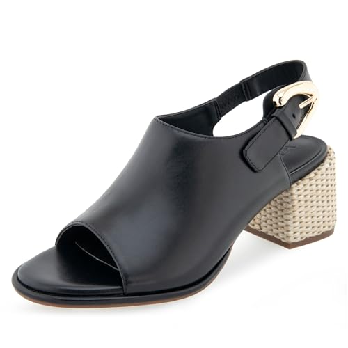 Sandale à talon Aerosoles Nora cuir noir chaussure femme 41