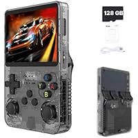 Retro Gaming Console, R36S Handheld Game Console, 40000+Pre-Installed Games, 3.5" HD IPS Screen, 64-Bit Processor, 4000mAh Battery, Mini Console Handheld Games (Black)