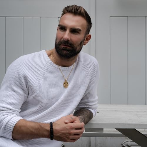 Forge & Foundry Men's Religious Virgin Mary Pendant with 21" Extendable Necklace With Saint Mary Pendant - Celestine4