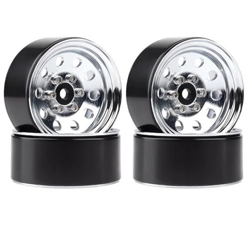 Jantes de roue 1.9 en métal argent pour franchissement TRX4 et GEN8