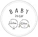 りんごん baby in car わんぱくキッズ カーマグネットステッカー