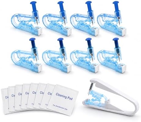 Ear Piercing Gun Kits, 8 Pcs Earring Piercing Unit Kit with Ear Stud and 1 Pcs Aid Piercing Tool