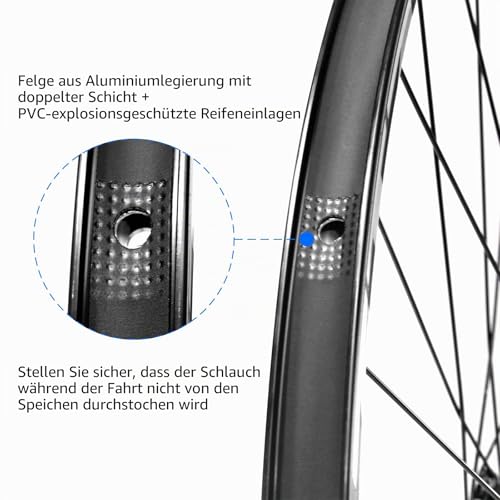 ZTZ Mountain Bike Wheelset, Ultralight Aluminum Alloy Rim, 32H High Strength Bicycle Wheels, Quick Release Disc Brake, MTB Wheel Set, Compatible with 7-12 Speed Cassette (Only Front Wheel, 27.5)