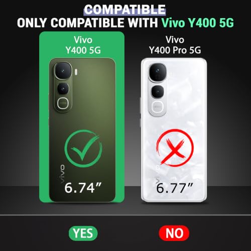 Image of TheGiftKart Tough Armor Bumper Back Cover Case for Vivo Y400 5G | Kickstand & Ring Holder | 360 Degree Protection Back Cover Case for Vivo Y400 5G (PC & TPU, Sliding Camera Cover, Black)