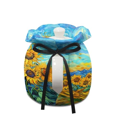 Image of Sunflower Print Tea Cozy for Teapot Insulated Large Teapot Cover to Keep Warm Tea Kettle Cover Machine Washable for Home Kitchen Tea Party Table Decor