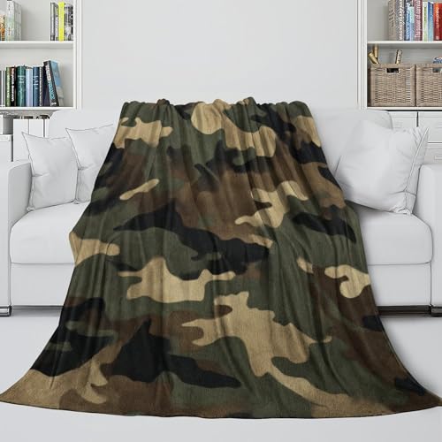 Couverture camouflage 150x200 jeté de canapé microfibre militaire - 6