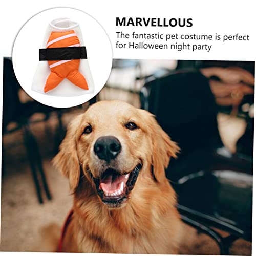 Disfraz Halloween para perro talla L naranja miniatura 3