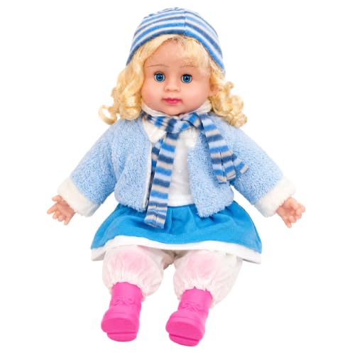 Image of SHAKTISM Poem Doll Small Singing Songs Doll - 50 cm Big Size Musical Plush Soft Doll with Sound, Cute Clothing Doll Toy for Kids & Toddlers, Gift for Girls Age 1-6 Years (Blue)