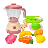 PATKAW Juguete de Juguete de Licuadora de Batido Juk Maker Juguete con Juguete de Corte de Frutas Finish Play Supplica...