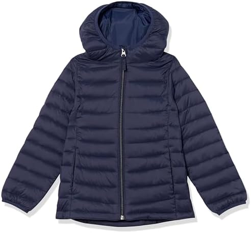 Amazon Essentials Niñas Chaqueta Acolchada con Capucha, Plegable,...