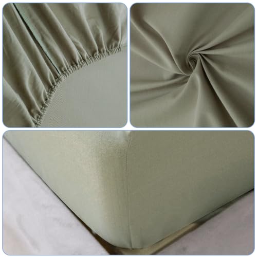 Reaeng Fitted Grounding Sheets for Earthing Improved Sleep, Grounding Blanket Sleeping Aid, Grounding Bed Sheets Conductive Pad Silver Fiber with Ground to Earth Cable (Green, Queen 60x80x15inch) - Thumbnail 4
