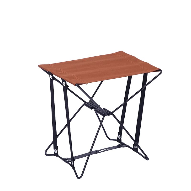 Gorocking 折りたたみ椅子 アウトドア 軽量 コンパクト 携帯イス 収納袋付き 釣り キャンプ 登山 (ブラウン, 大サイズ)